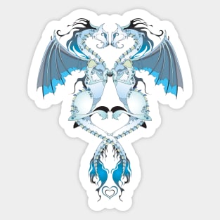 Azure Love Dragons Sticker